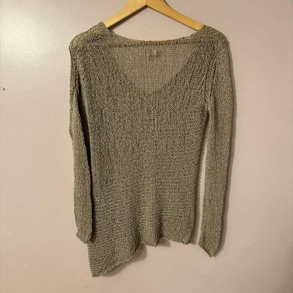 Aritzia Talula Asymmetrical Open Knit Sweater Women Size S - Picture 10 of 10